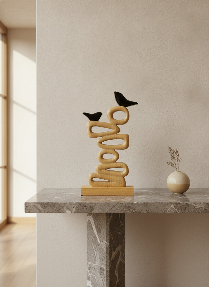 Kinetic Ascent bird sculpture on a surface